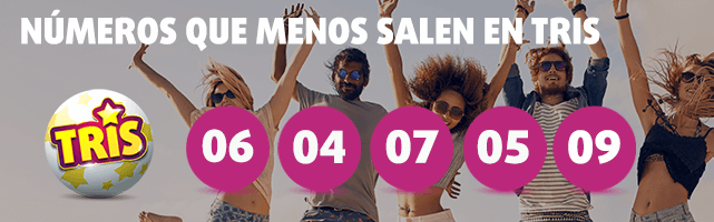 Números que menos salen en Tris